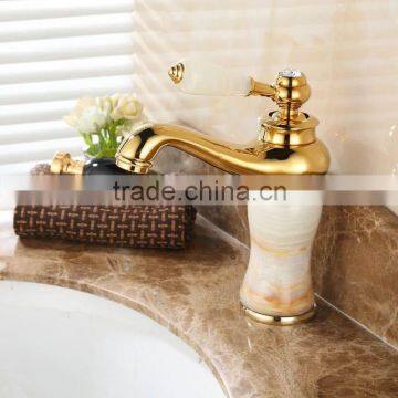 2016 Top Sales New Fashion Style Gold Supplier Jade Faucet