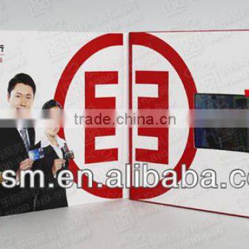 CE approved 7inch digital video playing card paper brochure video paper card for gifts