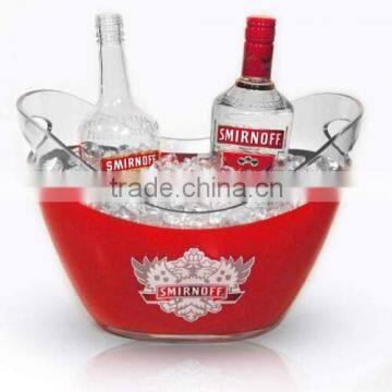 Oval Shape Smirnoff Acrylic Led Ice Bucket for Wholesale photo-2