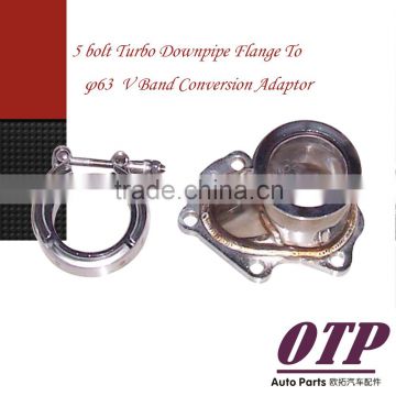 5 Bolt Turbo Downpipe Flange To 2.5" V Band Conversion Adaptor with V Band clamp