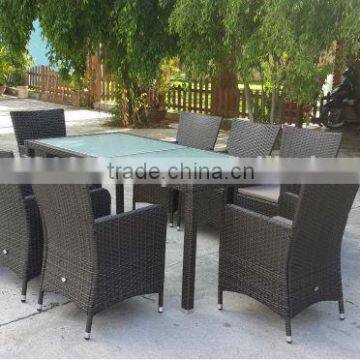 BEST QUALITY PE RATTAN WICKER GARDEN FURNITURE DINING SET