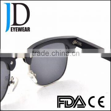 Half-Rim Ebony Wood OEM Black Natural Wooden Sunglasses