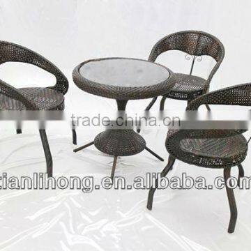 Well design patio/dining room rattan/wicker dining table furniture sets