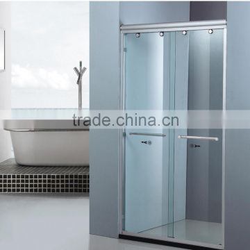 wheels sliding glass shower room with acrylic tray