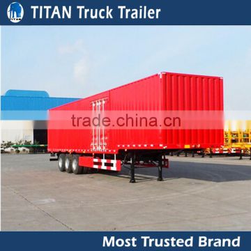 Cheap strong truck cargo semi trailers, enclosed box van semi trailer for sale