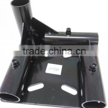 JY-1002R|Electrophoresis Black Metal Pipe Connector|Heavy Duty Foot Pad for Pipe and Goods Shelf|Caster Wheel Connector photo-2