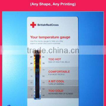 Color Changing Room Thermometer Card with Customized Shape and Printing