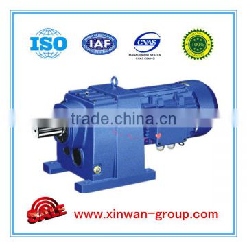 R reduction gear for electric motor, geared motor for conveyor belt