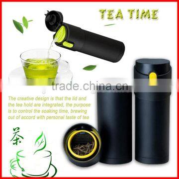 hot sell Stainless steel creative inverted make tea double layers vacuum insulated cup