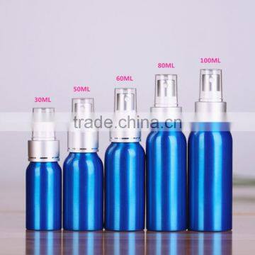 Wholesale 30-500ml Blue Aluminum Perfume Bottles,aluminum Mist Spray Bottle With Cap for Cosmetic Packaging photo-2