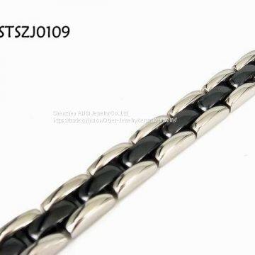 Customized Black Titanium Steel Bracelet Personality Laser Logo photo-2