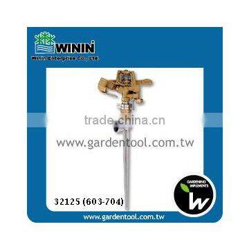 Metal Irrigation Sprinkler With One-Way Metal Spike For Farm And Garden