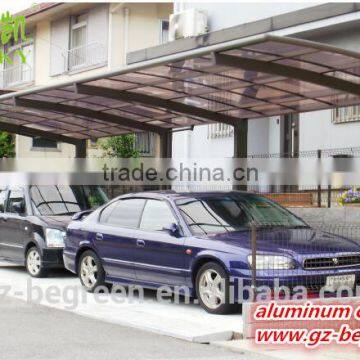 White Metal Frame 2 Car Garage With Polycarbonate Sheet photo-2
