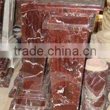 NATURAL RED ZEBRA MARBLE PEDESTALS photo-5