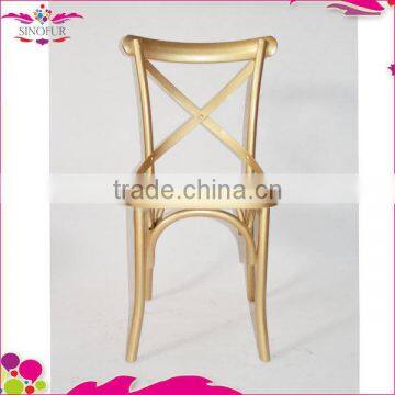 Hot Sale Dinning Room Stackable Wooden Cross Back Chair photo-3