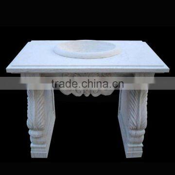 Freestanding White Marble Basins