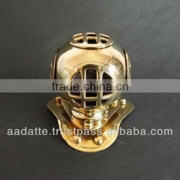 Deep Sea Diving Helmet Brass Gift Item Paper Weight Table Decor Nautical Diving Helmet photo-2