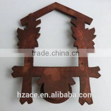 Vintage Cuckoo Clock Wooden Frame Bird's Nest photo-2