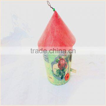 Customized Small Hanging Manufacturer Decorated Eco-friendly Wooden Bird House photo-2