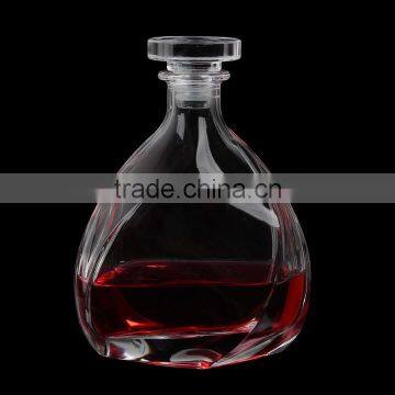 Luxury red wine glass bottle with cork wholesale