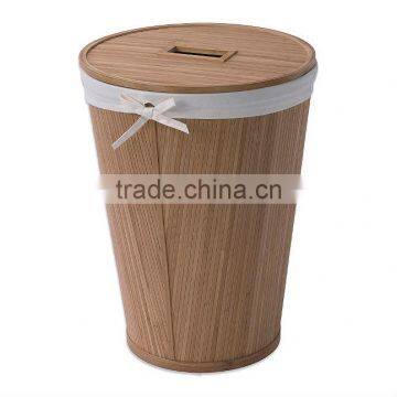 Creative Bath Ecostyles Bamboo Round Hamper With Lid photo-2