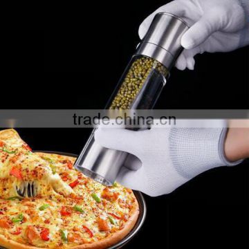 CY181 New Multifunctional Manual Stainless Steel Pepper Mill Grinder With Two Storage Container