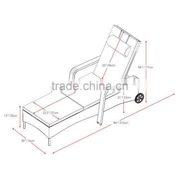 2017 Trade Assurance New Summer Arrival Outdoor Swimming Pool Used PE Flat Rattan Handmade Chaise Sun Lounge Furniture photo-2