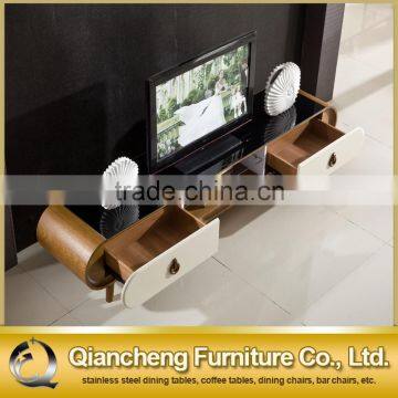 Glass top tv stand wooden cabinet modern hotel furniture