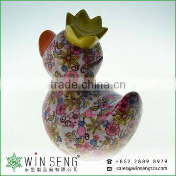 Lovely Design Ceramic Duck Shaped Coin Bank for Sales photo-3