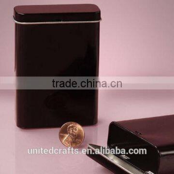 4 Blank Tall Metal Tin(Black) Box Survival Kit Container Storage Travel New photo-2