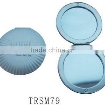 Folding shell design metal custom logo handheld compact mirror