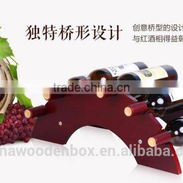 wholesale Unique convenient removable pine wood wine rack for six bottles with competitive price