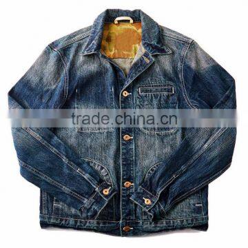 Top Design Custom Two Pocket Metal Button Plain Unisex Denim Jacket For Men And Women photo-2