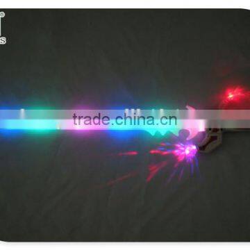 62cm plastic LED flashing weapon toys sword with blue light for kids