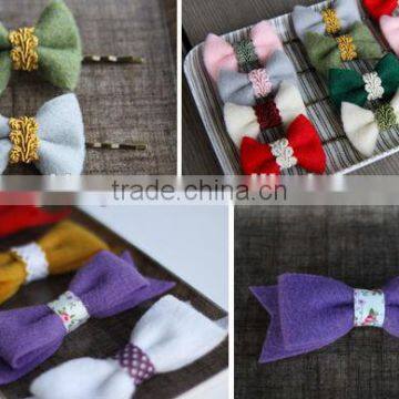 hot sale high quality promotional new product useful item handmade eco friendly felt DIY hair bow for girls