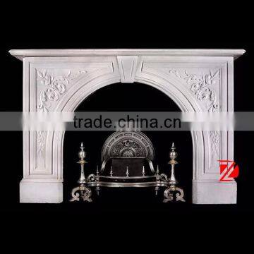 french style marble arches fireplace surround