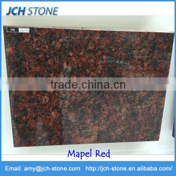 Mapel Red granite counter top slab size for sale