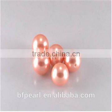 Wholesale Pink Half-drilled 10mm Round Shell Pearl Beads for Earrings or Pendent