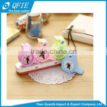 Promotional Kid's Gift Lovely Bird Shape Clock Model Plastic Mechanical Pencil Sharpener With Two-hole photo-3