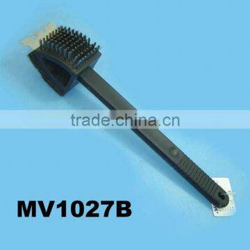 Plastic handle 3 in 1 BBQ grill brush