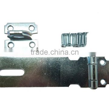 Latch Lock, Zinc Plated Safety Hasp with Loose Staple, Door Hasp, Steel Hasp Staple Set