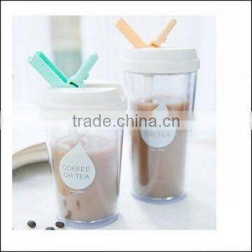 OEM Straw Cup Plastic Cup With Lid Creative Adult Student Cups,custom Tea Cup Coffee Cup Carrier Reusable Plastic Tumbler Cups photo-2