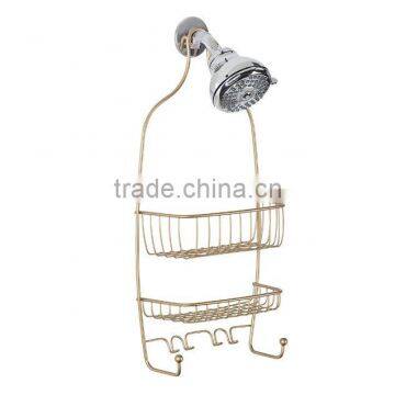 Bathroom Shower Caddy for Shampoo, Conditioner, Soap - Pearl Gold