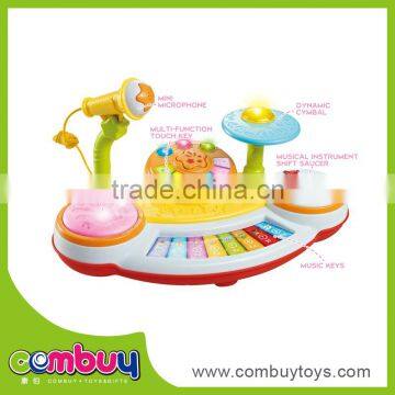 High quality baby plastic musical toy piano with microphone