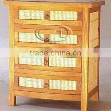 BAMBOO CHEST 4 DRAWERS