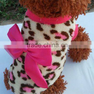 Pink Color Pet Dog Puppy Cat Winter Leopard Clothes Cute T-Shirt Soft Warm Coat Hot Selling photo-4