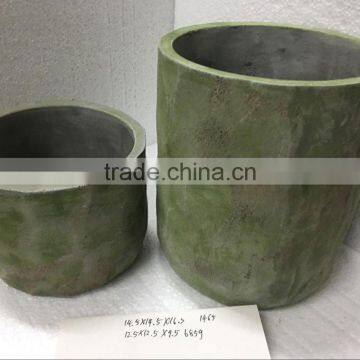 Green Colour in Simply Design Cement Flower Pot for Garden Deco photo-6