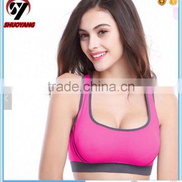 2017 high quality fitness sports wear breathable sexy women sports bra