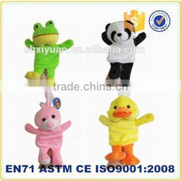 Kids custom finger puppets stuffed animal plush hand puppets