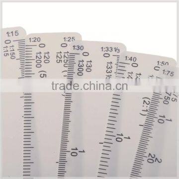 Kearing 5pcs as a Set Transplant Flexible Transplant Plastic Fan Shaped Scale Ruler for Engineering Design#8500-5 photo-3